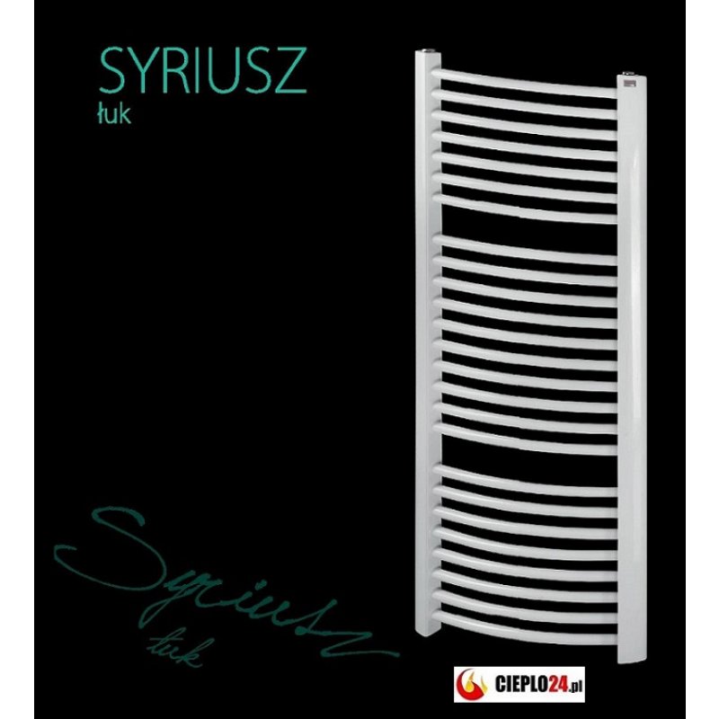 Termix SYRIUSZ ŁUK 1200 mm X 675 mm grzejnik łazienkowy biały SŁ 25/60