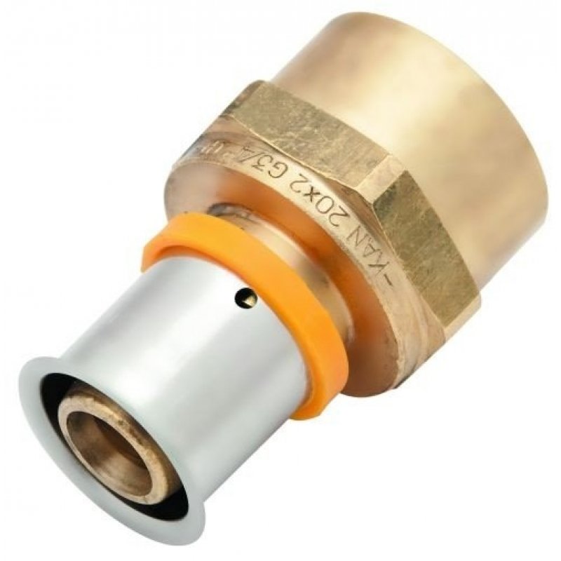 KAN-therm złączka Press fi 40x3,5 G 1 1/2  z pierścieniem zaprasowywanym gwint wewnętrzny kod K-900105