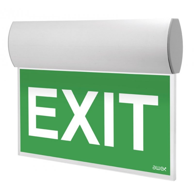 Awex TWINS LED oprawa awaryjna kierunkowa 1W 3h dwuzadaniowa kolor obudowy szary Kod 5902288921051