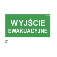 Awex Piktogram naklejany dodatkowy nr PS21 Wyjście ewakuacyjne 125x250 kod 5901821295512