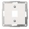 HAGER, Polo.fiorena, Płytka czołowa z ramką szkielet. do poj. gniazda telef. lub komp., keystone jack, biały Kod 22007802