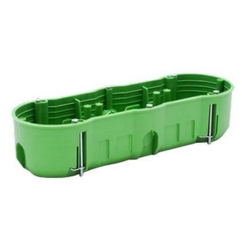 KONTAKT SIMON Puszka podtynkowa potrójna, końcowa, zielona KOD PP-F3X60PŁ-N