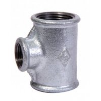 Opal Trójnik żeliwny redukcyjny z gwintem 6/4" x 1/2" x 6/4", ocynkowany, kod: 0813058