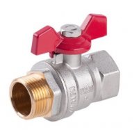 Perfexim PHA-005 Zawór kulowy wodny Perfekt System przelotowy ze śrubunkiem, motylek GZ 3/4, DN 20 Kod 00-005-0200-000