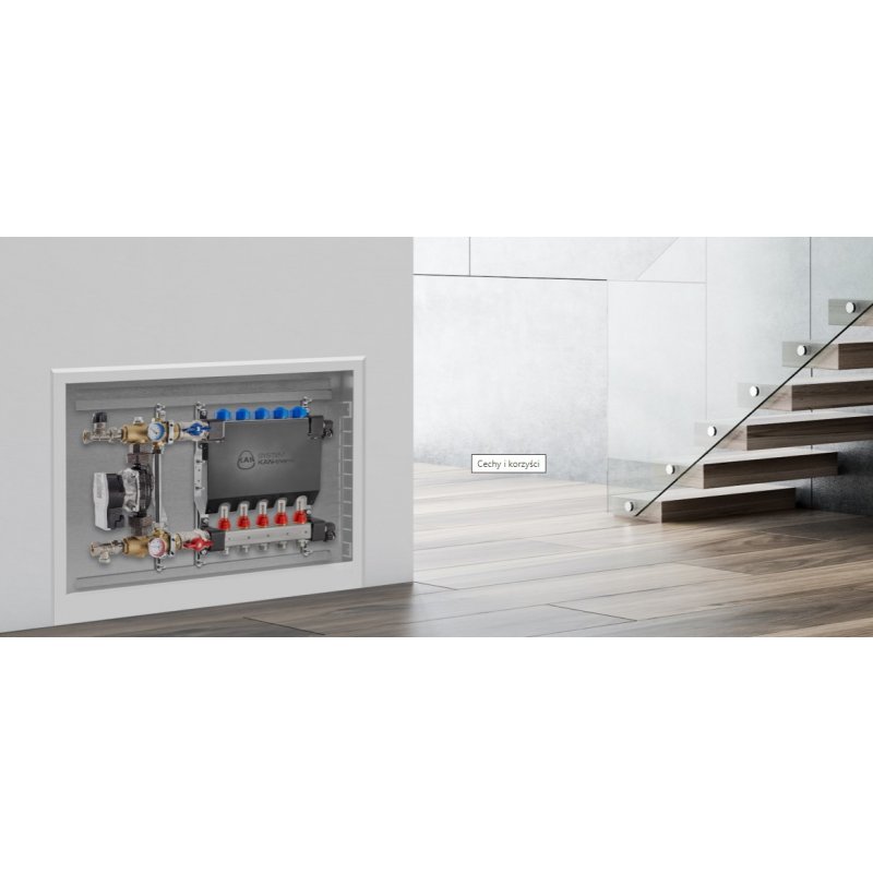 KAN-therm InoxFlow Rozdzielacz 3-obwodowy RNN z nyplami 3/4 do śrubunków Kod 1316158001 