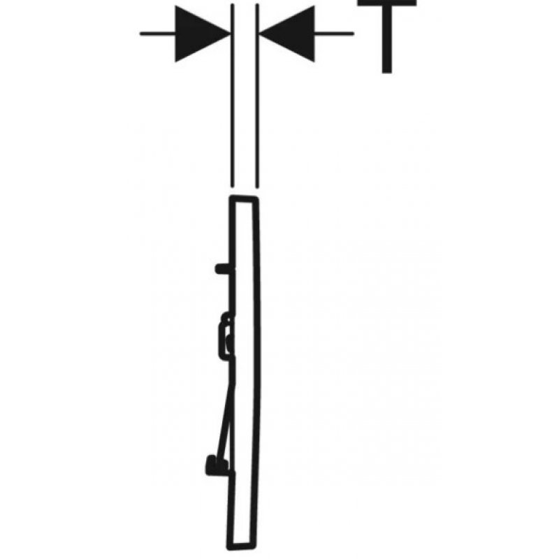 Geberit Omega 20 Przycisk uruchamiający przedni do spłukiwania dwudzielnego, chrom błyszczący/chrom matowy Kod 115.085.KJ.1 