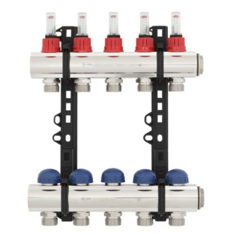 Purmo INVEST Rozdzielacz z rotametrami 5- obiegów Kod FBWMRNT0540300P0