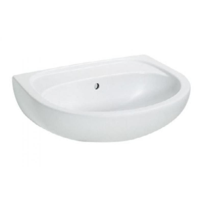 Koło IDOL umywalka 55 x 42 cm, bez otworu, z przelewem KOD M11055000