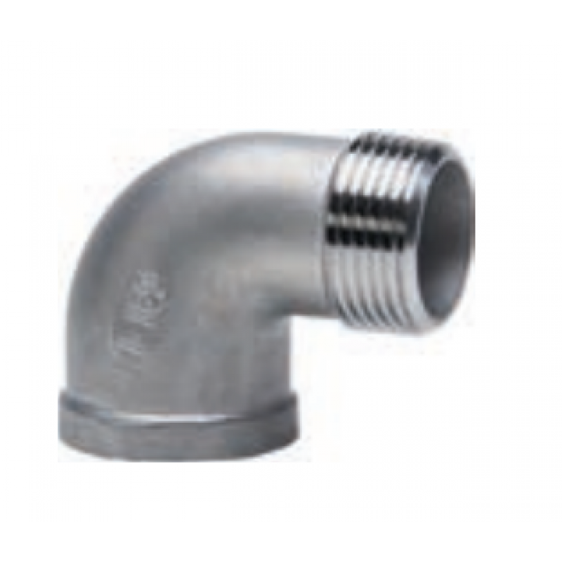 Gebo Kolano nakrętno-wkrętne 90 st, 1, stal nierdzewna Kod 6092-100