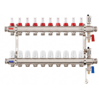 Onnline INOX Rozdzielacz ze stali nierdzewnej uzbrojony, 10 obiegów, typ K5 Kod 6081080