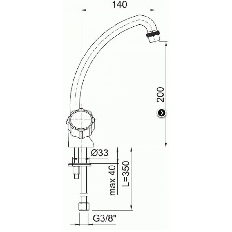 Alterna IRIS Bateria umywalkowa stojąca dwuuchwytowa, chrom Kod ALTN-705962 