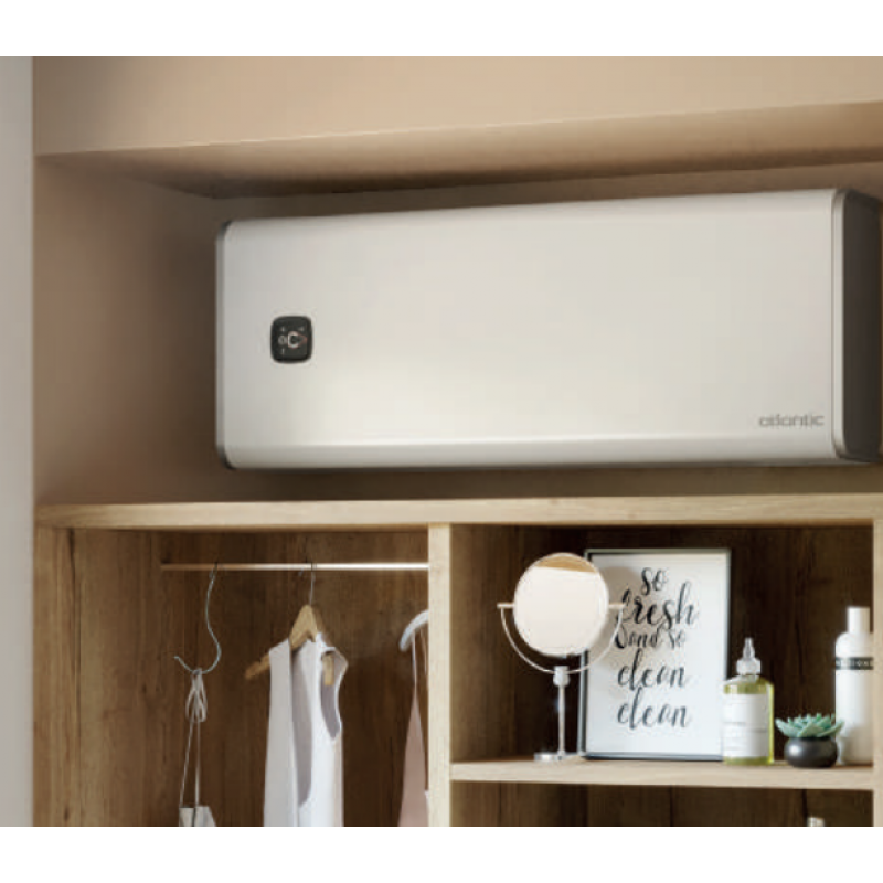 Atlantic VERTIGO 2 WI-FI 100 Pojemnościowy ogrzewacz wody, montaż poziomy lub pionowy, pojemność 80 litrów, kolor biały, łączność przez Wi-Fi Kod 851337 