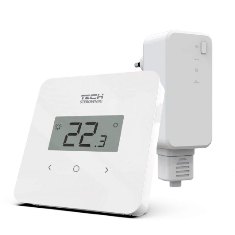 Tech T-2.2 Regulator pokojowy, bezprzewodowy, dwustanowy, kolor biały kod WG.11.0582