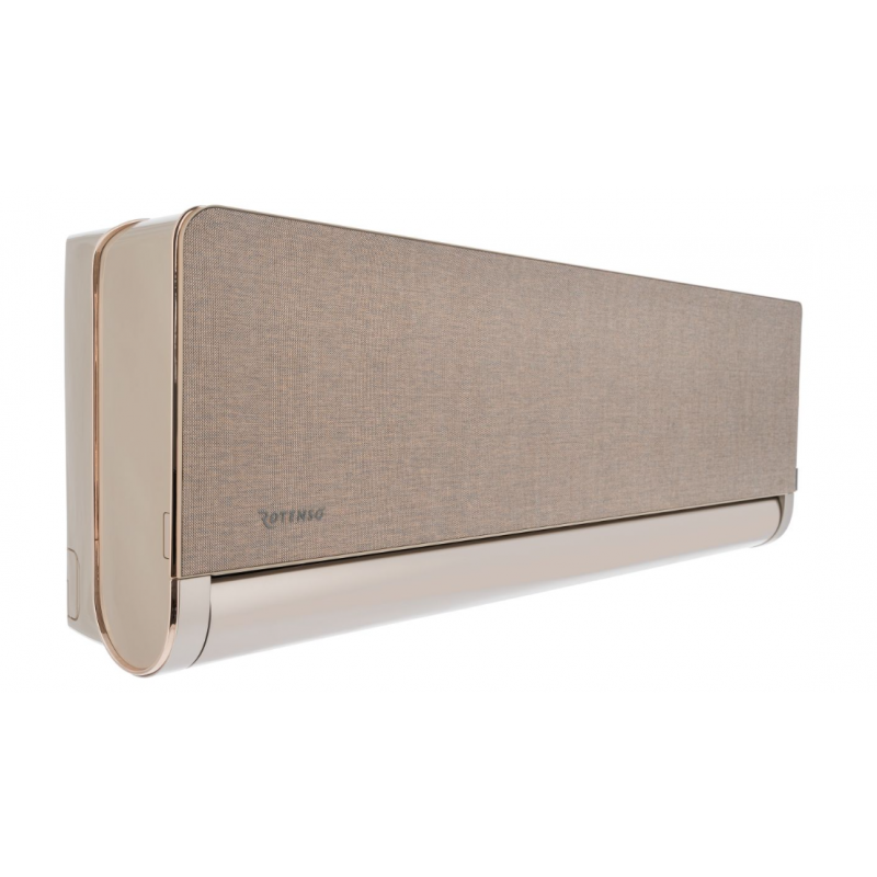 Rotenso Versu Cloth Caramel VCC35XI Klimatyzator pokojowy o mocy 3,5 kW (jednostka wewnętrzna), smart Wi-Fi, złota obudowa Kod VCC35XI 