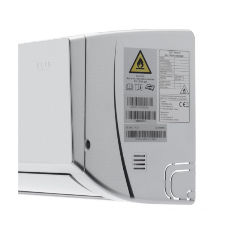 Rotenso Elis Silver ES26XI Klimatyzator pokojowy o mocy 2,6kW (jednostka wewnętrzna), WIFI, kolor srebrny Kod ES26Xi 