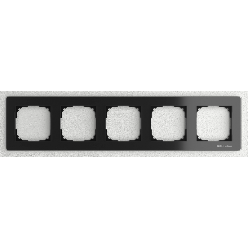 TECH FG-05mm, kolor czarny-wydłużony czas realizacji  ramka szklana, pięciokrotna , wymiar wewnętrzny otworu  5 x 55x55 kod WG.23.0191