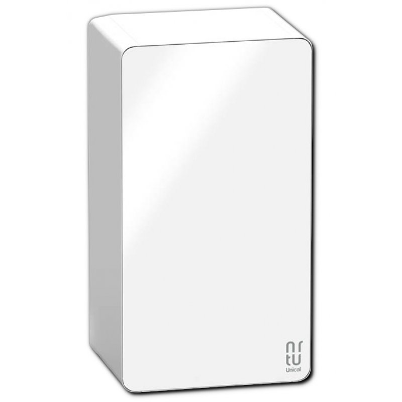 UNICAL KON1 C28 Kocioł kondensacyjny dwufunkcyjny o mocy 4,7 - 28,9kW front biały z regulatorem TECH WiFi OT kod 101520