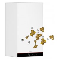 Viessmann Zestaw Vitodens 050-W B0KA Kocioł kondensacyjny dwufunkcyjny + armatura przyłączeniowa, moc 3,2-25kW kod Z024665+7690549